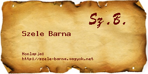 Szele Barna névjegykártya
